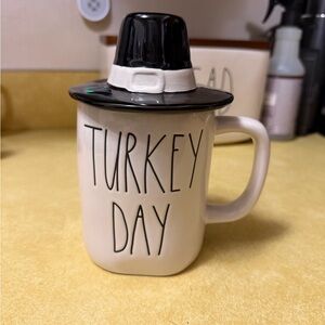 Rae Dunn Turkey Day Mug with Black Hat Top